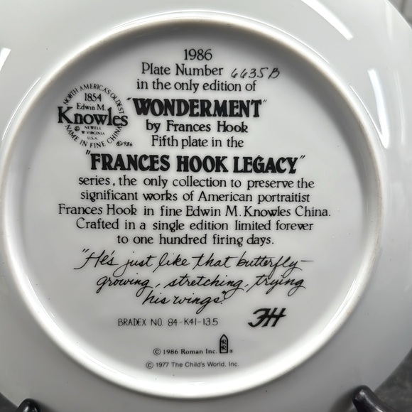 Edwin M. Knowles “Wonderment”Collectible Plate - Picture 2 of 5